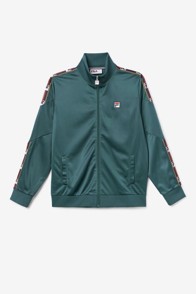 Fila Carson Track Jacket Green - Mens - 06175LCIV